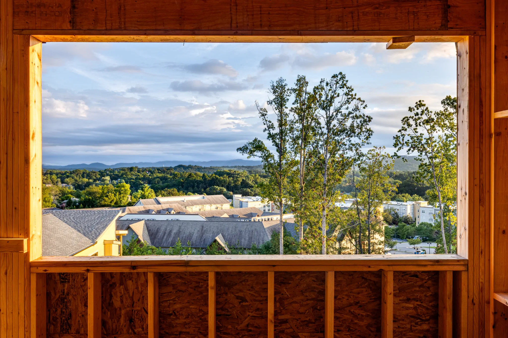 Western view from Storybook Villas at Reynolds Mountain, luxury townhomes, Asheville NC